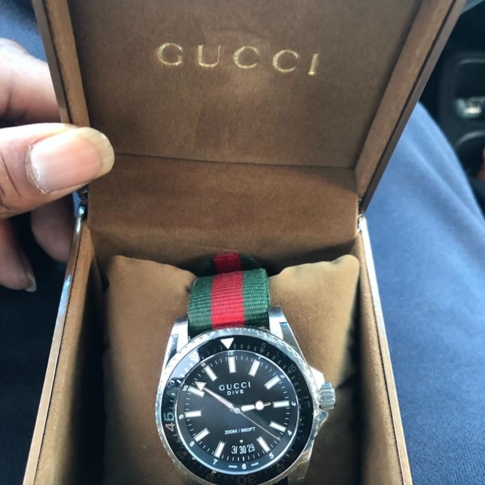 Gucci Dive Men's Watch - Black and Green